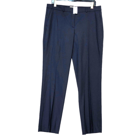 Michael Kors Collection Womens Sz 12 Wool Stretch Skinny Dress Pants Navy NEW